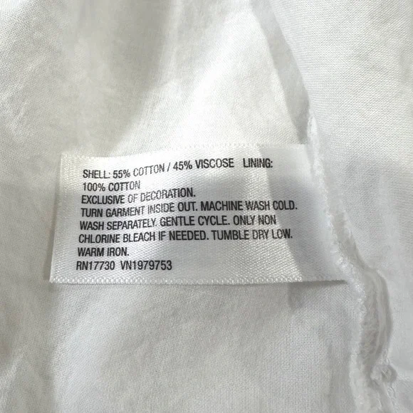 Knox Rose White Embroidered Flutter Sleeve Tiered Mini Dress Small VN1979753 - Picture 5 of 5